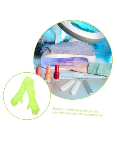 POPETPOP 1 Pair Nail Gloves Fingerless Uv Sun Gloves Manicure Art Gloves Nails Uv Shield Glove Gloves for Nails Nail Polish Gloves Oveglove Polyester Ultra Violet Light Mj03 Sun Protection 25X9X0.4CM - Buy Online on GoSupps.com