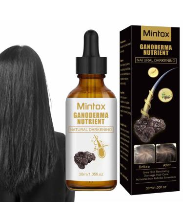 JPSDOWS Anti-Gray Hair Serum Ganoderma Nutrients Natural Darkening | The 30ml anti-gray hair serum promotes healthier thicker hair.