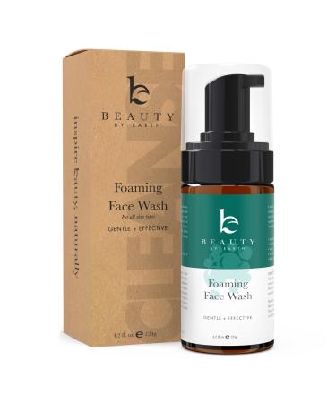 Foaming Face Wash - Cleanser Made w/Natural Hydrating Vegan Ingredients for Gentle Cleansing of Sensitive Dry Oily Blemish Prone - Foam Soap Works w/Facial Brush Best for Men Women & Teens Aloe Vera 4.2 Fl Oz (Pack o...