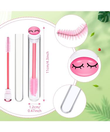 30 Pack Disposable Eyebrow Brushes with Tubes | Pink Mascara Wand Brushes & Diamond Eyelash Tubes for Women & Girls Makeup - Buy Online on GoSupps.com