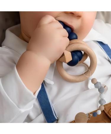 Fodofodo Silicone Pacifier Clip - Teething Pacifier Holder Chain in Graphite Gray - Buy Online on GoSupps.com