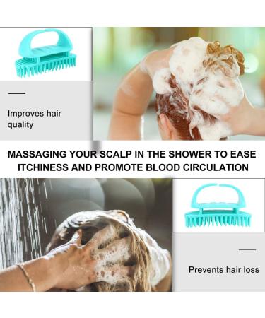 Goohochy Silicon Shampoo Brush for Women - Scalp Massager & Hair Cleaning Device - Blue 10.5x7x5.5cm - Ideal for Head Massage & Laundry Collector - Buy Online on GoSupps.com