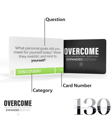 Expanded Addiction Recovery Questions Therapy Game - 130 Cards for Counseling Conversations, Icebreaker for Substance Abuse, Mental Health, Sobriety, Relapse & Suicide Prevention - Buy Online on GoSupps.com