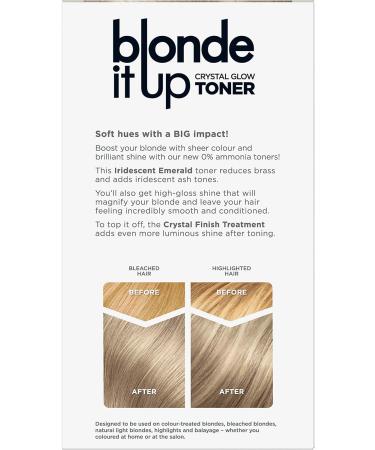 Clairol Blonde It Up Crystal Glow Toner Kit - Iridescent Emerald Iridescent Emerald 135 ml (Pack of 1) - Buy Online on GoSupps.com