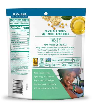 Crunchmaster Protein Gluten Free Sea Salt Crackers 3.54oz (Pack of 12) - Buy Online on GoSupps.com