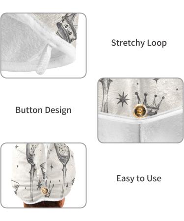 Super Absorbent Glass and Crown Hair Towel 2 Pack | Quick Dry Turbans & Head Towels for Women & Girls - Buy Online on GoSupps.com