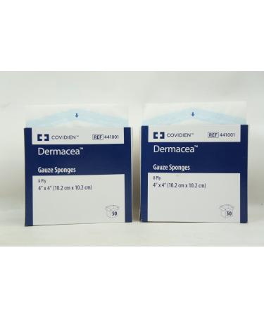 Covidien Dermacea 4 x 4 inch Gauze Sponge 8 Ply Sterile (Pack of 100)