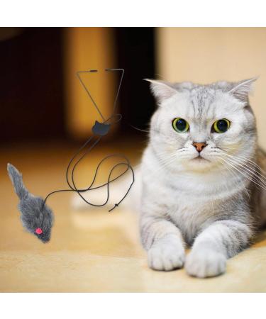 Magideal 2 Piece Interactive Cat Mouse Toys - Plush Hanging Door Exercise Catchers for Kittens - Buy Online on GoSupps.com