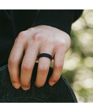 ThunderFit Silicone Wedding Rings Men & Women - Reversible 6mm Width 2mm Thick (DarkBlue, OliveGreen, Grey, Red) - Size 3.5-4 (14.9mm) - Buy Online on GoSupps.com
