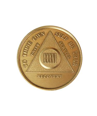36 Year Bronze AA (Alcoholics Anonymous) - Sober / Sobriety / Birthday / Anniversary / Recovery / Medallion / Coin / Chip