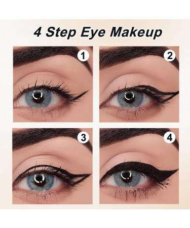 KHDULQ 2 pieces matte quickdrying eyeliner kajal pen waterresistant eyeliner stick pencil for daily makeup longlasting eye makeup for longlasting eye shadow black - Buy Online on GoSupps.com