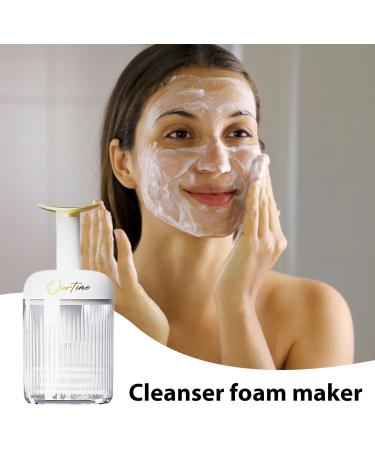 Face Wash Foam Maker - Type Rotating Facial Cleanser Foaming Bottle Automatic Rebound - Portable Deep Cleansing Facial Cleansing Tools for Travel Household Rich Lather White - Buy Online on GoSupps.com
