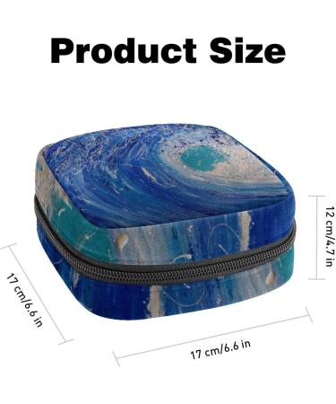 Menstrual Pad Bag with Zipper - Stylish Tampons Collection Pouch for Women & Girls - Hawaii Wave Design - Buy Online on GoSupps.com