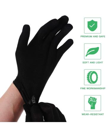 Lurrose 12 Pairs Eczema Gloves - Black Cotton Moisturizing Gloves for Dry Skin & Jewelry Inspection (Size L) | International Shipping Available - Buy Online on GoSupps.com