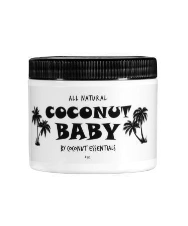 Coconut Baby Oil Organic Moisturizer - Cradle Cap Treatment, Hair Growth, Skin Protection, Eczema, Psoriasis - Massage, Sensitive Skin, Diaper Rash, Stretch Marks - with Sunflower & Grape Seed Oils - 4 fl oz 4 Ounce (Pack of 1)