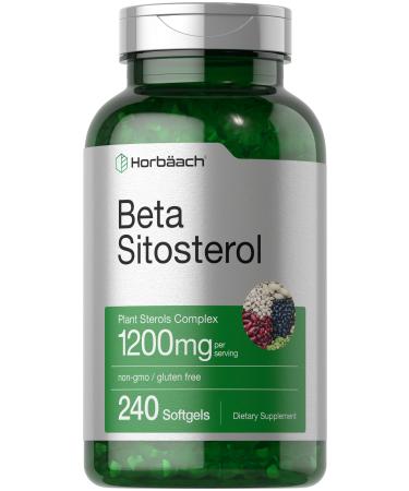 Horb ach Beta Sitosterol 1200mg | 240 Softgel Capsules | Mega Strength | Plant Sterols Complex | Non-GMO Gluten Free Supplement