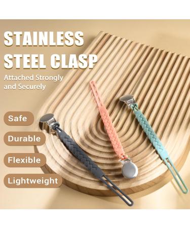 BasicsSlife BPA-Free Silicone Pacifier Clip - Universal Fit for Pacifiers & Baby Toys - Keep Your Baby's Pacifiers Clean! - Buy Online on GoSupps.com