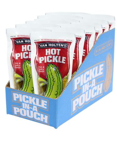 Van Holten's Pickles - Jumbo Hot Pickle-In-A-Pouch - 12 Pack - Buy Online on GoSupps.com