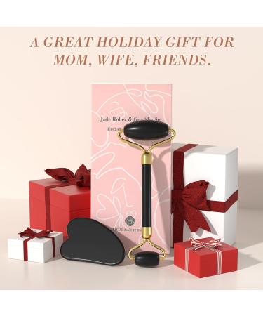 YLTNEUQER Jade Roller Gua Sha Set (Black) - Buy Online on GoSupps.com