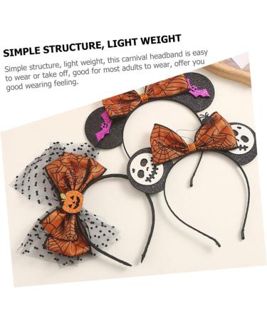 FRCOLOR Halloweens Day Accessories Halloween Headband Photo Prop Pumpkin Hair Band Pumpkin Bow Headband Masquerade Party Head Boppers Halloween Costume Headband Veil Hair Band Metal - Buy Online on GoSupps.com