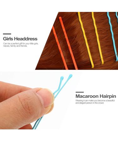 KALLORY 100pcs Colorful Metallic Bobby Hairpins - Macaroon Hair Clips for Women & Girls | Stylish Hair Accessories - Buy Online on GoSupps.com