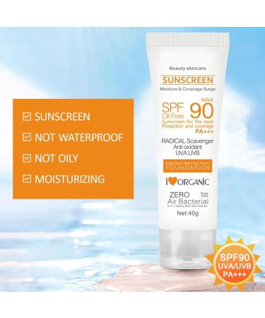 XdealCozyxc Face Sunscreen with Spf90 Oil Free Sun Cream Anti Sun UVA/UVB Radiation Protection Lotion Oil Free Sun Cream - Buy Online on GoSupps.com