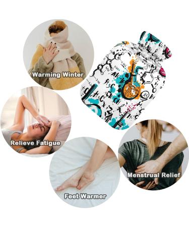 Naanle Watercolor Heat Bottle with Cover | 1L Transparent Hot Water Bottle for Bed Hand & Feet | Ideal for Heat & Cold Therapy - International Shipping Available - Buy Online on GoSupps.com