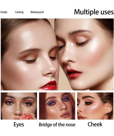  Beliky Girl 3-piece eyeshadow stick set 2-in-1 eye makeup: smooth cream shimmer eyeshadow pencil waterproof eyeshadow pencil light liner silky eyeshadow highlighter - Buy Online on GoSupps.com