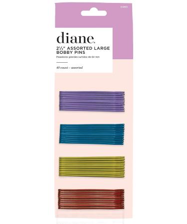 Diane 2.5 Inch Jumbo Bob Pins - Assorted Colors, 40 Count - Pack of 1 - Buy Online on GoSupps.com