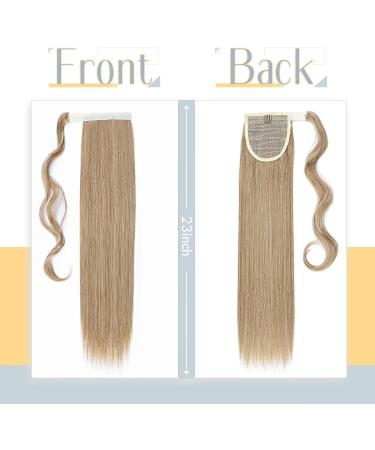 Silk-co Ponytail Hair Extension One Piece Clip in on Pony Tail Synthetic Straight Hairpieces 23inches Ash&Bleach Blond 23 Inch Ash&Bleach Blond - Buy Online on GoSupps.com
