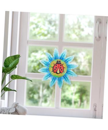Artibetter Home Wall Ornament Iron Pendant Interior Decor Plant Signs Decor for Home Sunflower Home Decor Flower Wall Plaque Iron Craft Flower Wall Pendant 16x16cm Blue - Buy Online on GoSupps.com