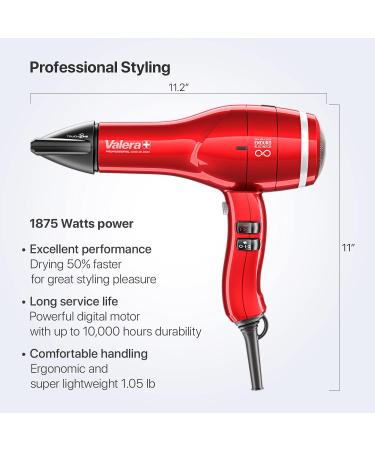 Valera Swiss Air4ever Professional Lightweight Ionic Hairdryer - Powerful 1875W Digital Motor with Air Purification & 6 Settings - Buy Online on GoSupps.com