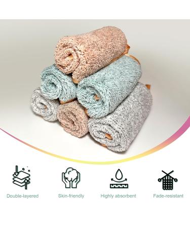 Phogary Microfiber Makeup Towel - 6 Washable Facial Cleaning Cloths for Gentle Makeup Removal | 20x20 cm Carbon Fiber Washcloths - Buy Online on GoSupps.com