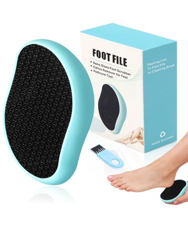 Glass Foot File Callus Remover - Foot Scrubber and Heel Scraper for Dead Skin Removal, Foot Buffer Pedicure Tool, Perfect for Men and Women, Get Soft, Smooth Feet