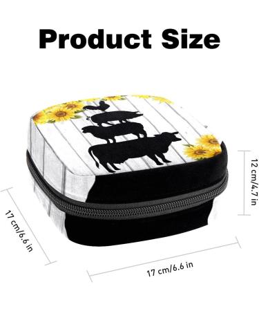 Sunflower Sanitary Napkin Storage Bag | Menstrual Pad & Cup Pouch for Women | Nylon Oxford Cloth | Multicoloured - Buy Online on GoSupps.com
