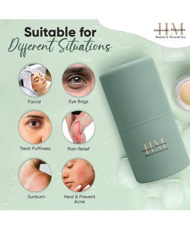 Sea Green Ice Roller for Face - Reduces Puffiness & Dark Circles, Boosts Blood Circulation for Youthful Skin - Buy Online on GoSupps.com
