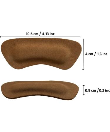 Comfort Heel Pads for Shoes - Leather Cushions for Pain Relief & Blister Prevention | High Heel Comfort for Men & Women (4 Pairs Brown - Buy Online on GoSupps.com