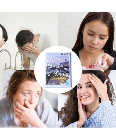 Fovolat Blotting Papers for Face | Makeup Blotting Paper Oil Control Film Oil Absorbing Sheets for Oily Skin Care Blotting Paper Blue - Buy Online on GoSupps.com