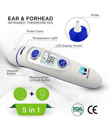 Shop Paryvara Digital Forehead and Ear Thermometer - Medical Grade Accuracy - Buy Online on GoSupps.com