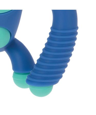 Nuby Geo Zoos Massaging Teether - BPA-Free Baby Teething Toy - Blue Gorilla Design - 3+ Months - Buy Online on GoSupps.com