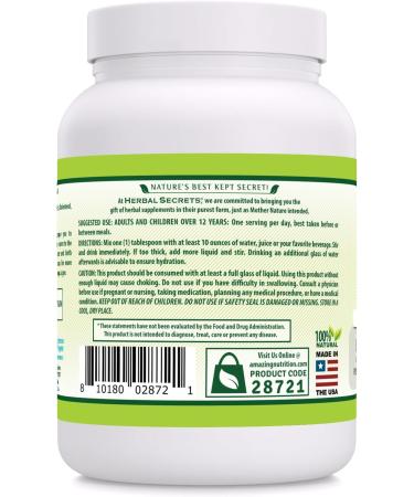 Herbal Secrets Natural Whole Psyllium Husk Powder Supplement - 16 oz | 5g per Serving, 90 Servings | Non-GMO, Gluten Free, Made in USA - Buy Online on GoSupps.com