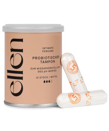Probiotic tampons normal 12 pieces - Ellen tampons enriched with probiotics - gentle care for vaginal health normal 12 pieces