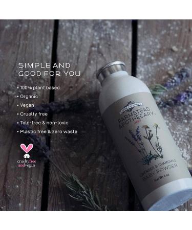 Farmstead Apothecary Organic Baby Powder with Tapioca Starch, Chamomile, Calendula Flowers - 4 oz - Buy Online on GoSupps.com