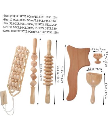 Plafope 5-St Massage Device Beech Wood Cat Ears Foot & Body Massage Tools Gua Sha Ridge Facial Tools & Leg Roller Scratching Stick Shop Now for Global Shipping! - Buy Online on GoSupps.com
