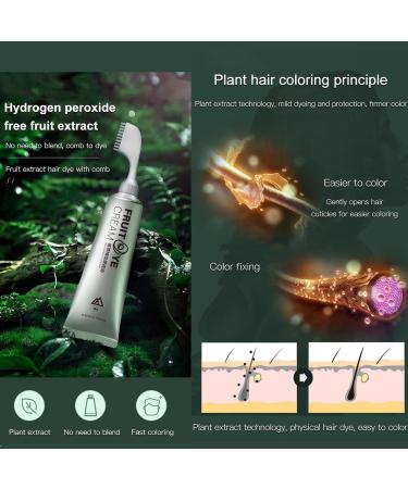 behound XUSHENG Black Fruit Dyeing Cream2023 New Natural Plant Fruit Hair Dye with Comb18 Plant Extract Hair Dye Essence Natural Fruit Hair Dye Cream for Women Men 1 PcsChestnut Brown 1 Pcs Chestnut Brown - Buy Online on GoSupps.com