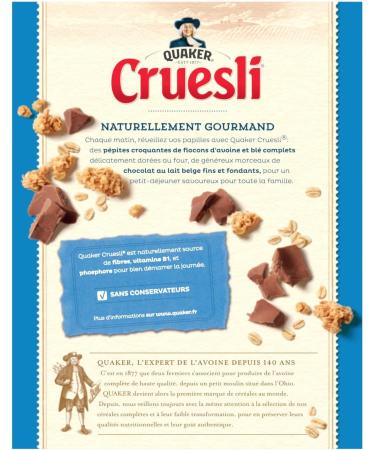Quaker Cruesli Chocolat au Lait 450 g (Lot de 5) - Buy Online on GoSupps.com