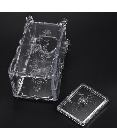 Lizusidtsy 2Pcs Makeup Cotton Pad Organizer Butterfly Fancy Storage Box for Nail Art Wipe Cotton Makeup Tools Transparent White - Buy Online on GoSupps.com