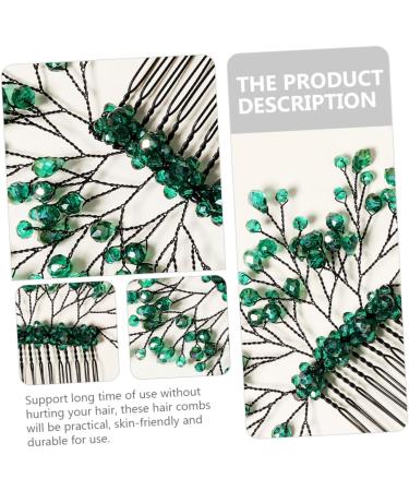 Ipetboom Green Branches and Leaves Hair Comb Leaf Hair Comb Decor Wedding Hair Accessories Wedding Headdress Crystal Leaf Headdress Wedding Crystal Hair Decor Leaf Comb Hairpin - Buy Online on GoSupps.com