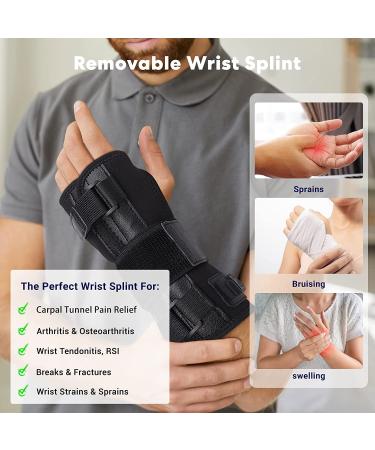 Wrist Electric Heating Pad for Carpal Tunnel Relief | Adjustable Wrist Support Brace with Splints | Heated Wrap for Injuries, Arthritis, Wrist Pain, Sprain - Large - Buy Online on GoSupps.com
