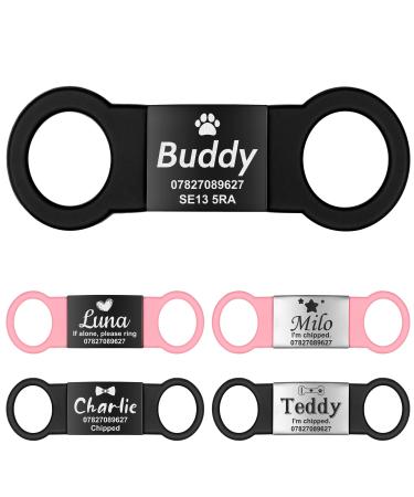 Gisurey dog brand with engraving-silent slide-on dog stark personalized made of robust stainless steel durable and easy to read dog trailer with engraving symbol for dog and cat collar BB-m m (width: 2.0 cm) symbol-SS